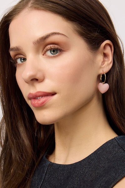 Tiger Tree Pink Plump Heart Hoops Earrings-hc-shop-by-style-Hello Cyril.