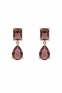 Tiger Tree Rose Gold Maroon Crystal Bonny Earrings