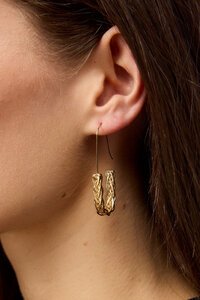 Tiger Tree Gold Braided U Hoops Earrings