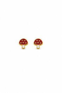 Tiger Tree Gold Little Mushroom Studs Earrings