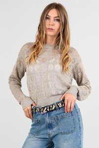 Storm Lurex Cable Sweater
