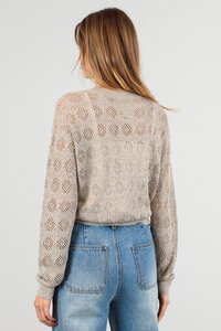 Storm Lurex Cable Sweater