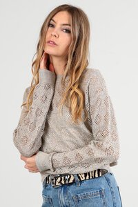 Storm Lurex Cable Sweater