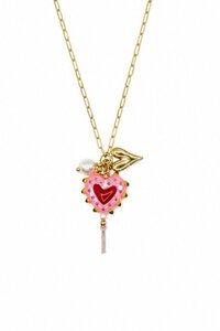 Tiger Tree Painted Heart Necklace