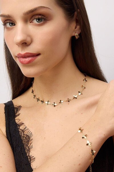 Tiger Tree Gold Flower Garland Necklace-hc-shop-by-style-Hello Cyril.