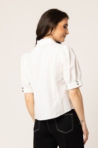 Leila + Luca White Aligned Shirt