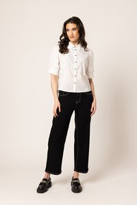 Leila + Luca White Aligned Shirt