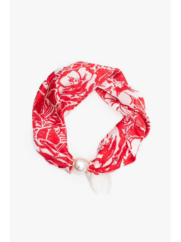 Antler Pearl Fasten Neck Tie Rouge 