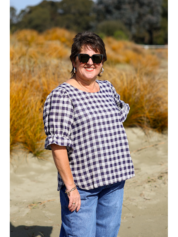 Seduce Sadie Check Top