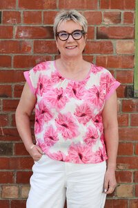 Nmbr Rose Pink Bloom Sallie Top
