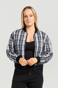 Et Alia Ink Plaid Benny Bomber 