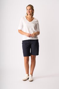 Esplanade V Neck Elbow Sleeve Top