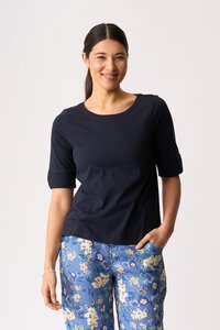 Esplanade Wide Neck Elbow Sleeve Tee