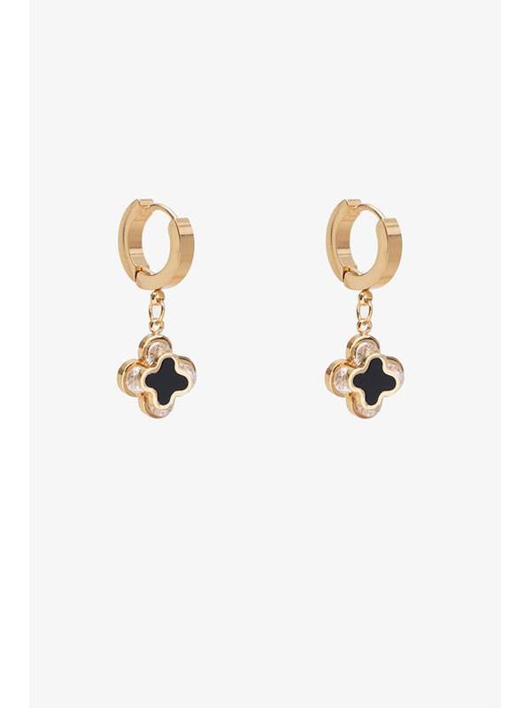 Antler Midnight Clover Earrings