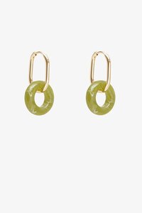 Antler Stone Drop Earrings - Fern