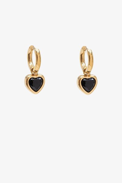 Antler Black Heart Earrings-hc-new-Hello Cyril.