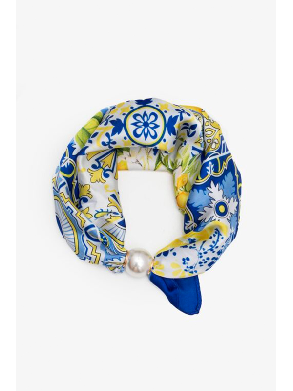 Antler Pearl Fasten Neck Tie - Limoncello