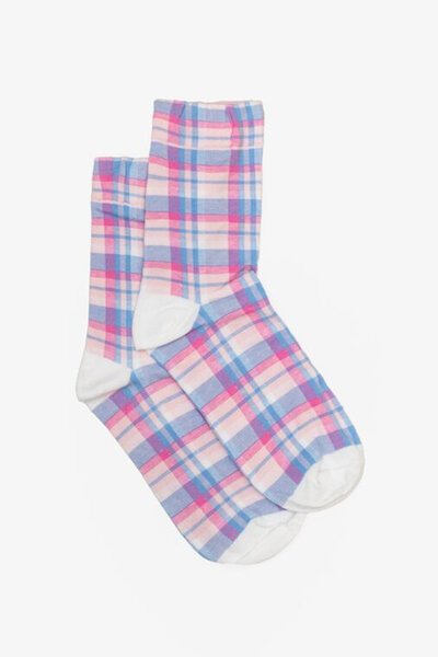 Antler Bubblegum Check Sock-hc-shop-by-style-Hello Cyril.