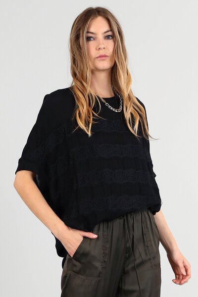 Storm Lace Stripe Oversized Tee-hc-new-Hello Cyril.