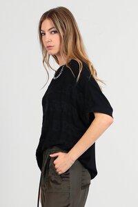 Storm Lace Stripe Oversized Tee