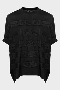 Storm Lace Stripe Oversized Tee