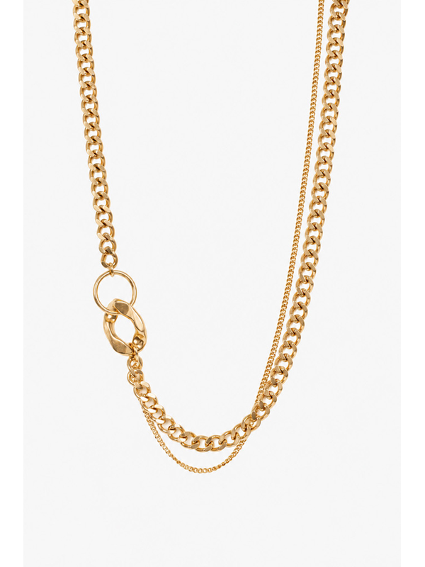 Antler Gold Double Chain Necklace
