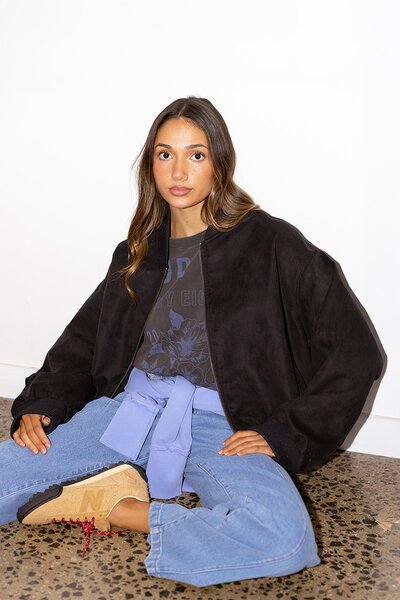 Foxwood Evie Suede Bomber -hc-new-Hello Cyril.