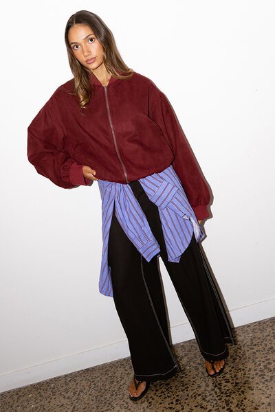 Foxwood Evie Suede Bomber -hc-new-Hello Cyril.