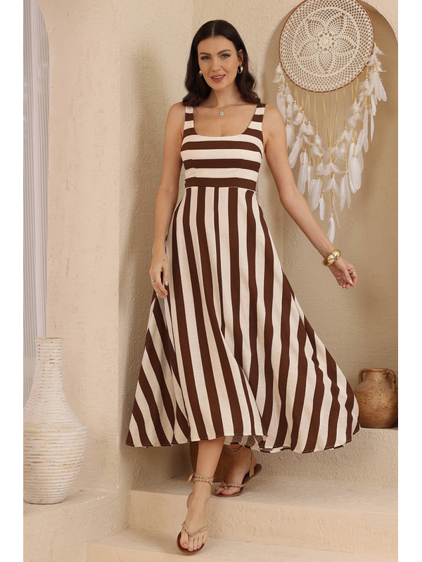 Iris Maxi Verona Stripe Maxi Dress