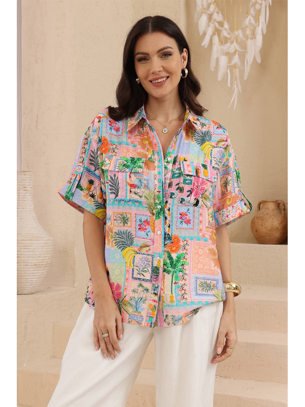 Iris Maxi Havana Botanical Shirt