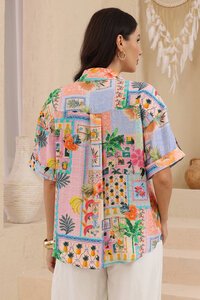 Iris Maxi Havana Botanical Shirt