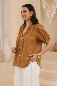 Iris Maxi Marion Tie Neck Top