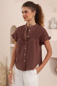 Iris Maxi Marguerite Frill Sleeve Blouse
