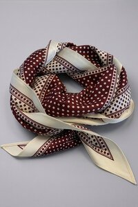 Stella + Gemma Cerise Dots Triangle Scarf