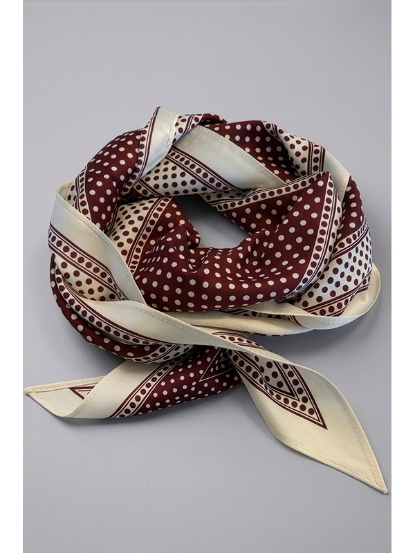 Stella + Gemma Cerise Dots Triangle Scarf
