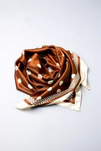 Stella + Gemma Chocolate Dots Triangle Scarf