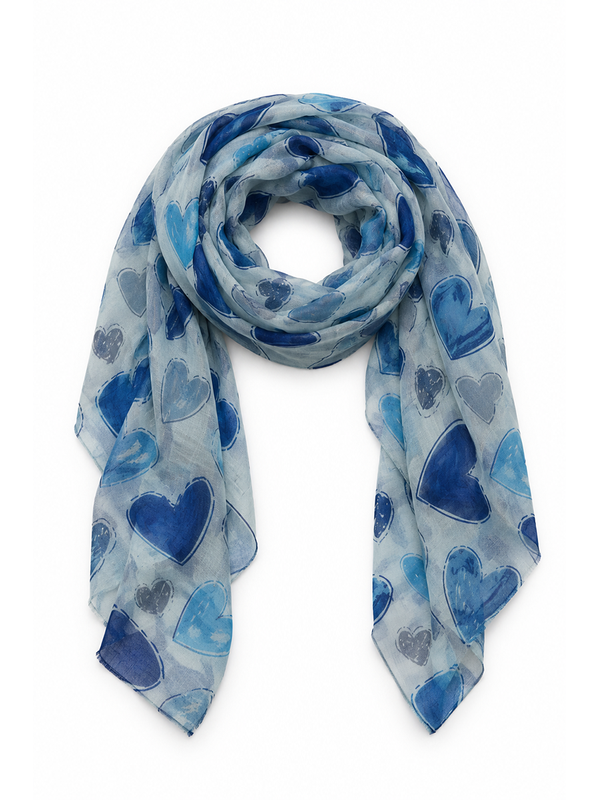Ivys Amour Heart Print Scarf