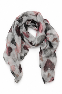 Ivys Amour Heart Print Scarf