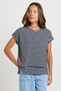 Betty Basics Shirley Navy Short Sleeve Tee