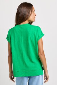 Betty Basics Shirley Green Short Sleeve Tee