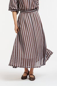 Urban Luxury Striped Midi Skirt