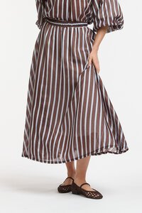 Urban Luxury Striped Midi Skirt