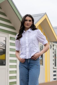 Leila + Luca White Spot Captivate Shirt