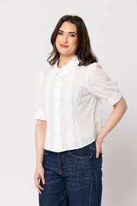 Leila + Luca White Spot Captivate Shirt