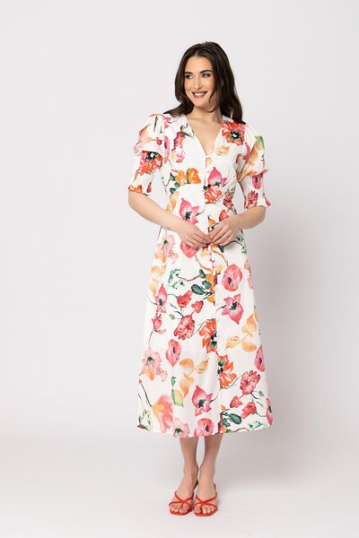 Leila + Luca Apricot Bloom Accomplished Dress-hc-new-Hello Cyril.