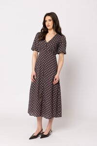 Seeking Lola Brown Spot Cheerful Dress