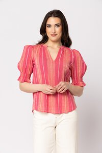 Seeking Lola Peachy Pink Butterfly Top
