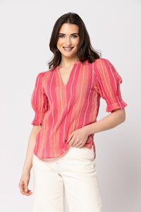 Seeking Lola Peachy Pink Butterfly Top