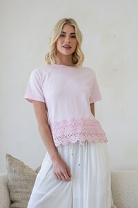 Joop & Gypsy Crochet Trim Tee