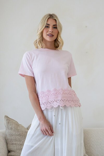 Joop & Gypsy Crochet Trim Tee-hc-new-Hello Cyril.